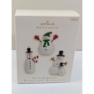 Hallmark Keepsake Ornament The Friendly Snowmen Set of 3 Ornaments 2008